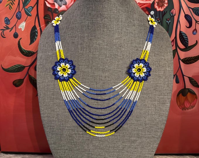 Handmade necklace and earring set