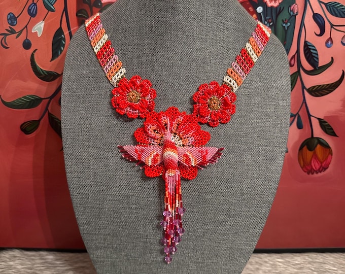 Hummingbird necklace set with earrings and bracelet