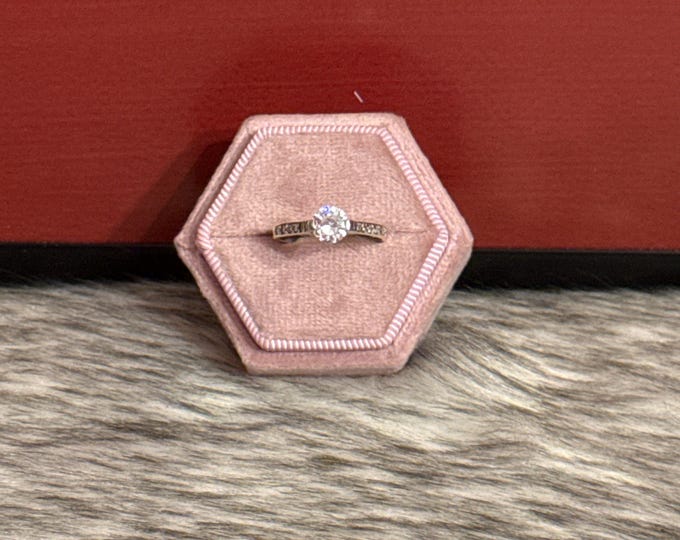 Promise or engagement ring in 925 sterling silver, size 6 or size 9