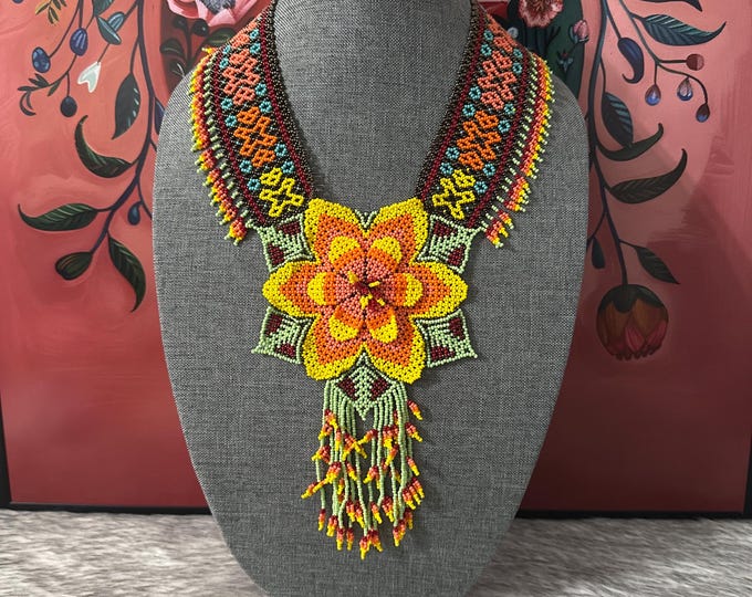 Tribal inspired necklace and earring set