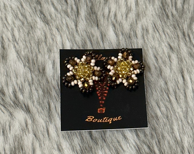 Crystal star earrings