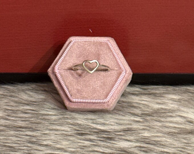 Heart ring in 925 silver, size 10