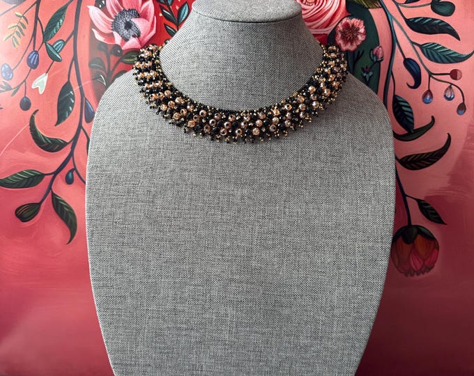 Crystal necklace, bracelet, and earring set