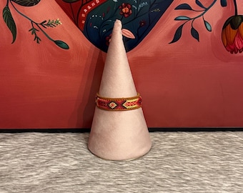 Leather bracelets with fabric