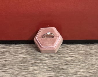 Solitaire promise or engagement ring, size 6.5