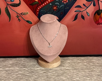 925 sterling silver chain with small infinity pendant