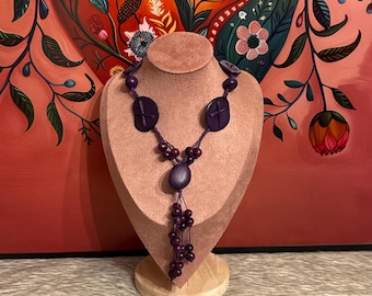 Eco-friendly necklace and earring set