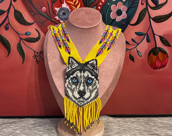Handmade husky necklace