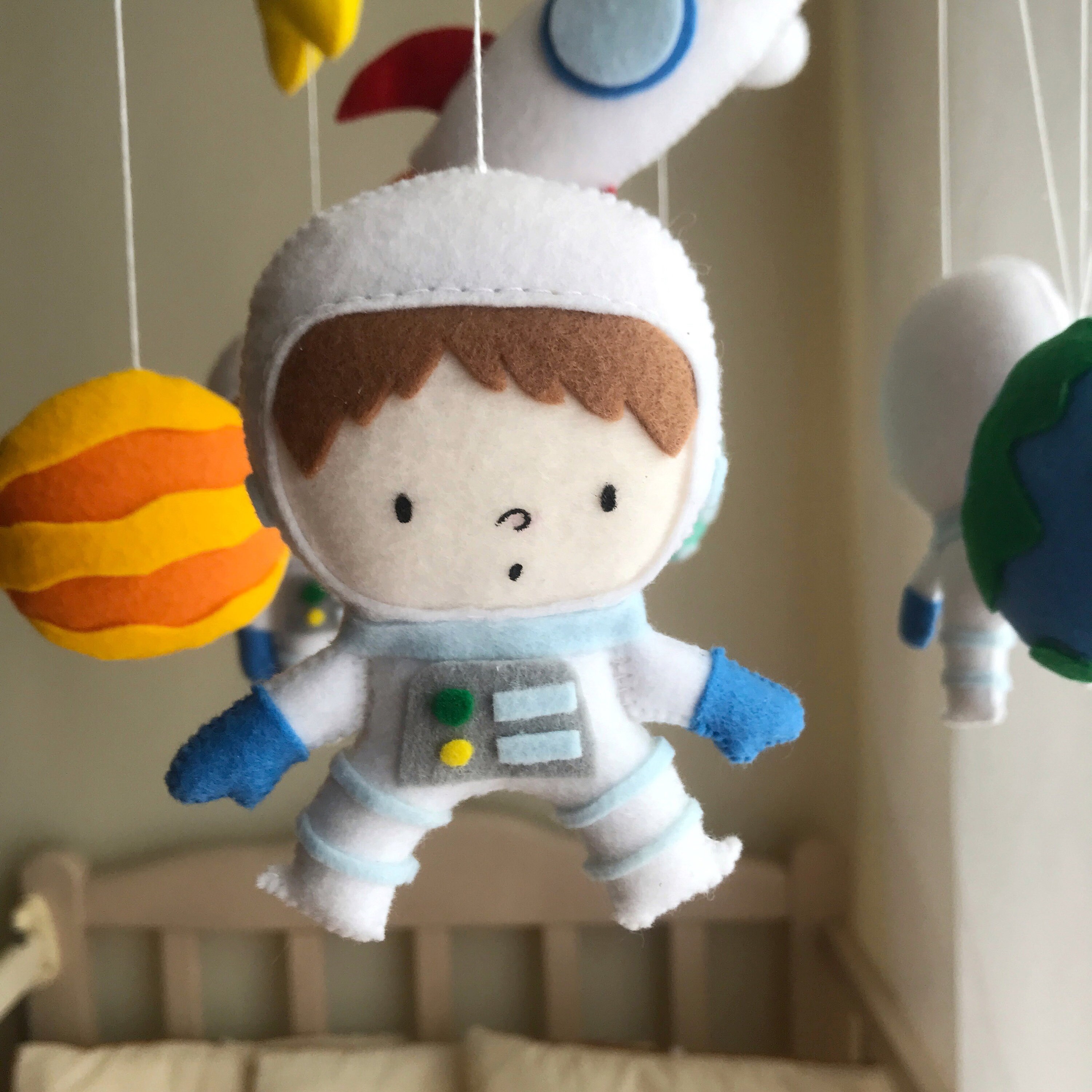 Space baby crib mobile with astronauts rockets and Etsy