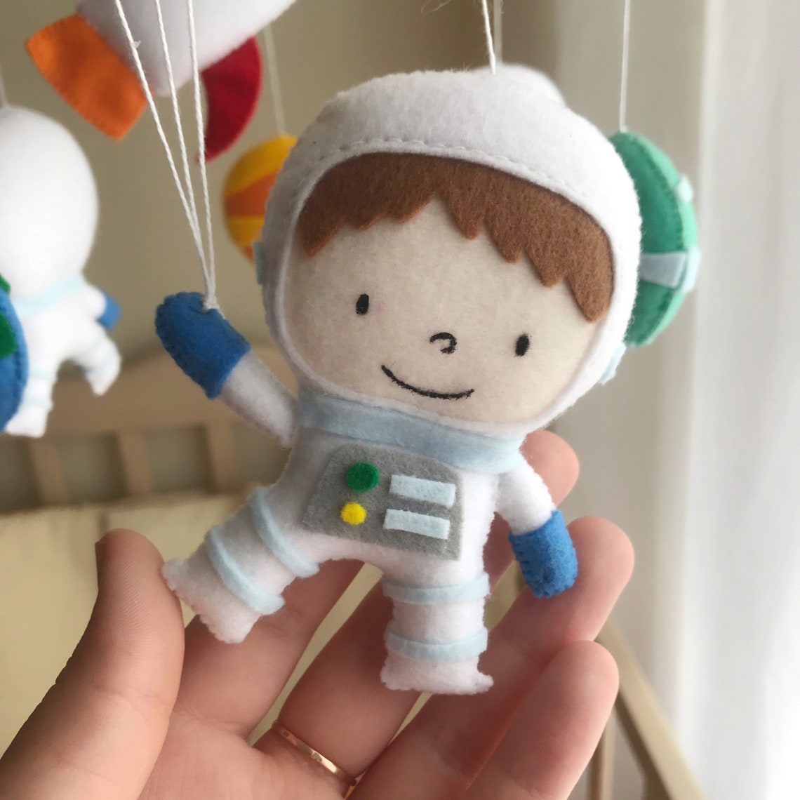 Space baby crib mobile with astronauts rockets and Etsy