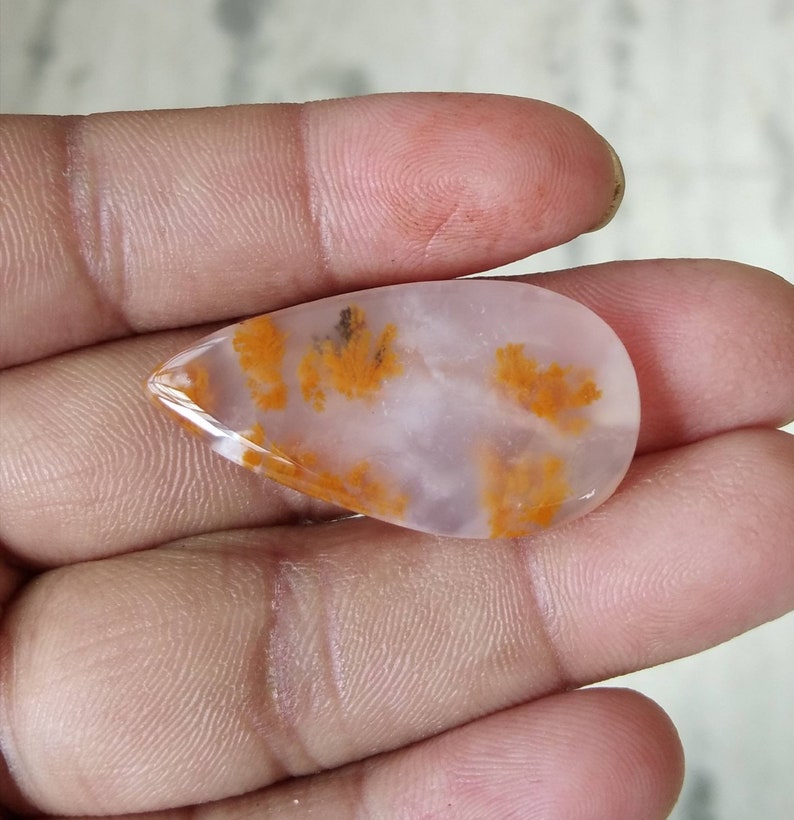 R1242 31X18mm 27.30cts.. Dendritic moss agate cabochons