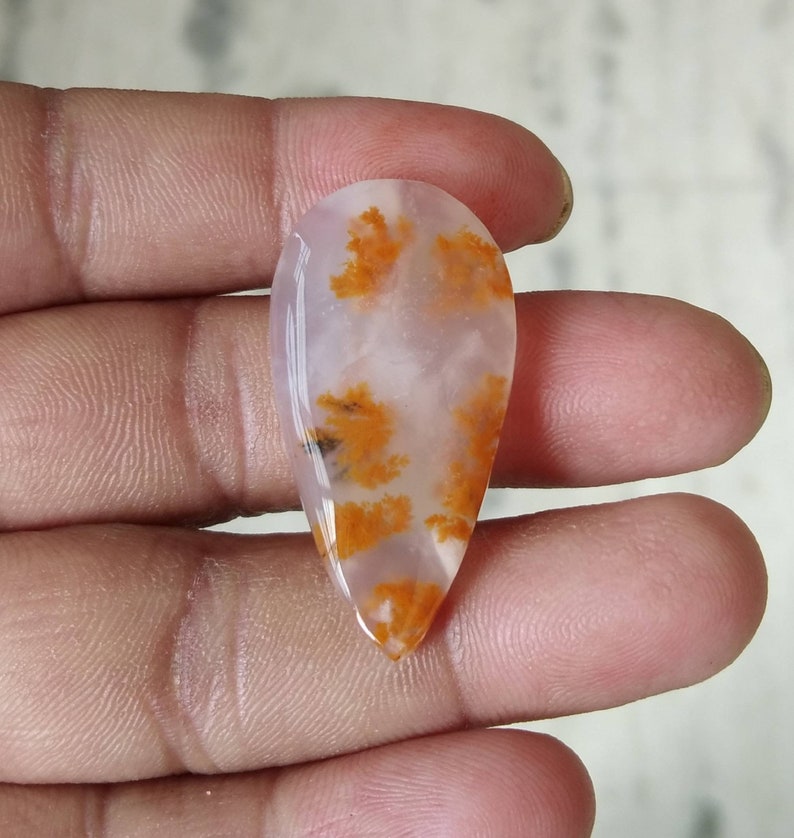 R1242 31X18mm 27.30cts.. Dendritic moss agate cabochons