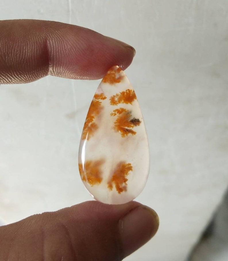 R1242 31X18mm 27.30cts.. Dendritic moss agate cabochons