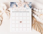 Baby Gift Bingo Baby Shower Game, Gender Neutral Baby Shower Bingo Game, Quiz Activity, Pink Blue, Instant Download Template, Corjl PP40