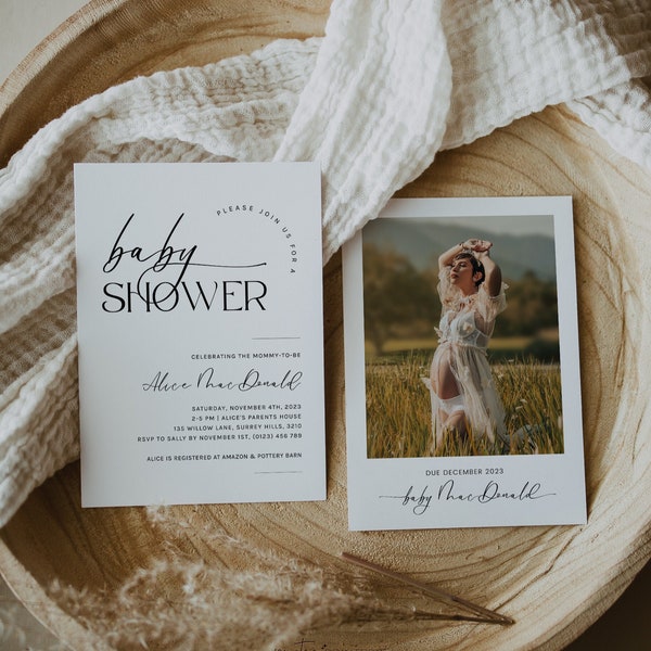 Qr code baby shower invitation Etsy France