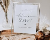 Babies are Sweet Sign Printable, Minimalist Baby Shower Sign, Dessert Sign, Dessert Table, Sweets, Favor, Instant Download, Corjl PP50