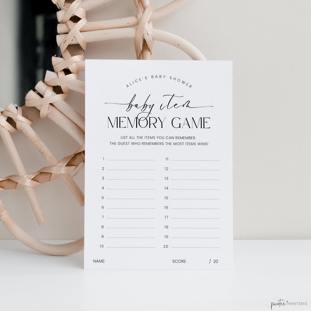 Minimalist Baby Shower Memory Game, Baby Game Printable, Guess the Baby ...