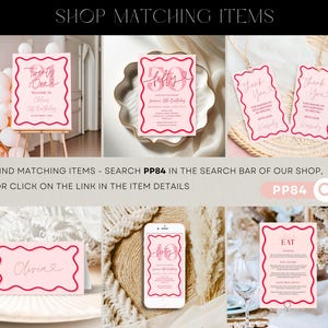 Pink Coral Wavy Border 30th Birthday Invitation Women, Scalloped 30th Party Invite for Her Printable, Editable Thirty Digital, Corjl PP84 image 8