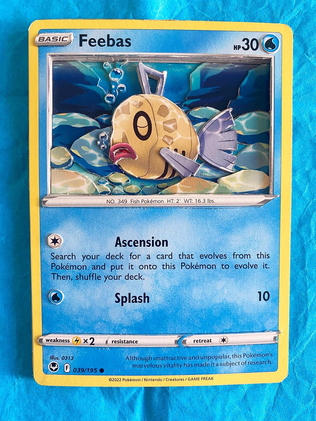 Feebas 3D Pokemon Card- SIT039 - Etsy