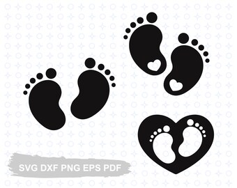 Download Heart Baby Feet Svg Etsy