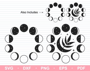 Moon Stars Svg Etsy