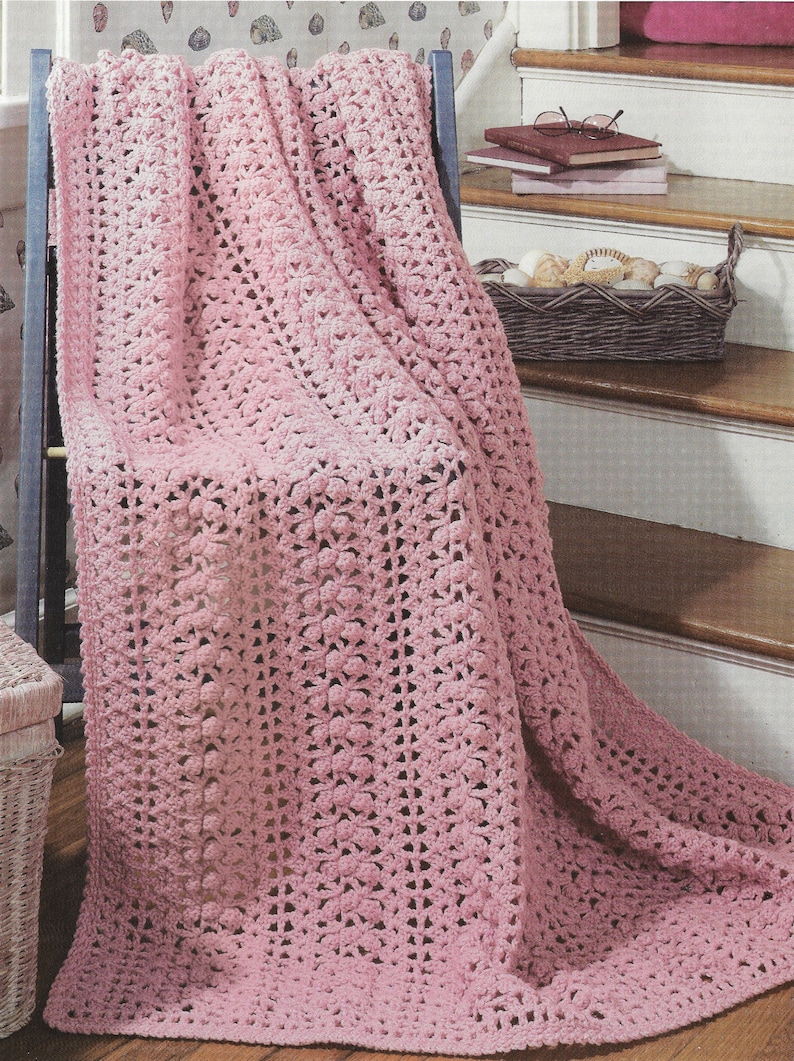 Vintage Afghan Pattern Crocheted Afghan Retro Colorful Etsy