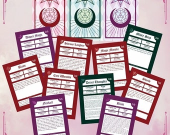 D&D Holographic Spell Cards Set of 10