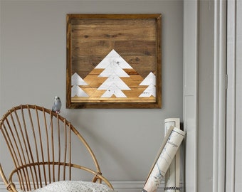 Mountain Wall Art, Mountain Peaks & Mountain Landscapes, Rustic Wood Wall Decor, Outdoor Nature Inspired Wood Wall Art