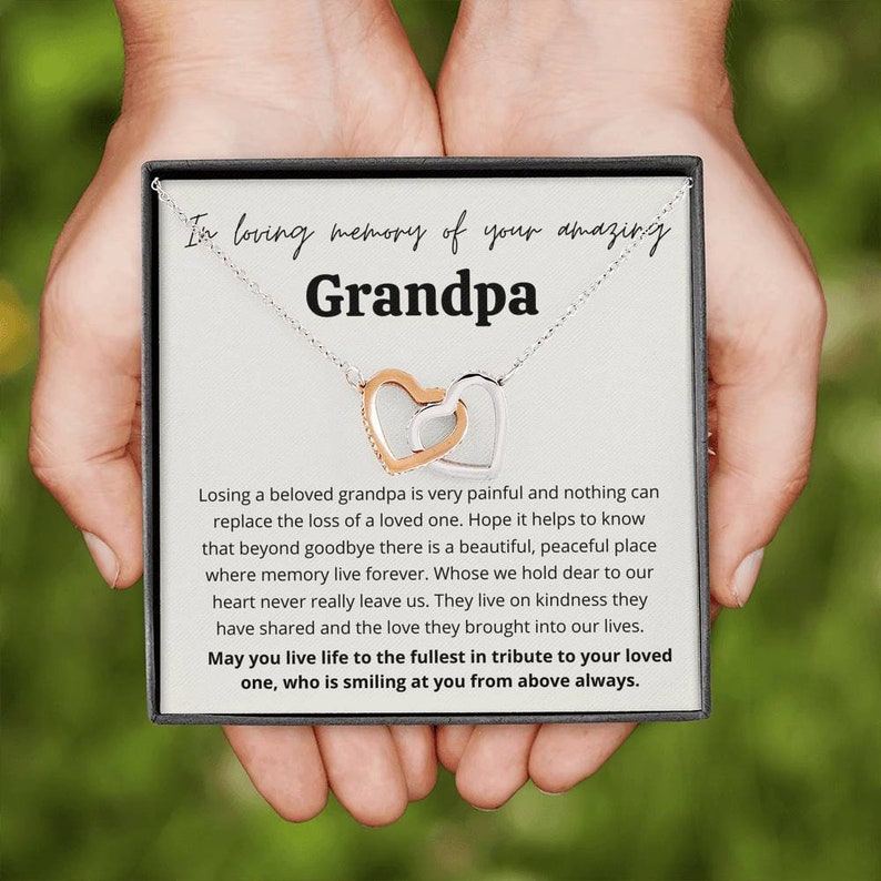 Loss of Grandfather Grandpa Sympathy Gift Condolence Jewelry In Memory of Grandpa Grandpa Memorial Gift Sorry for Your Loss Necklace