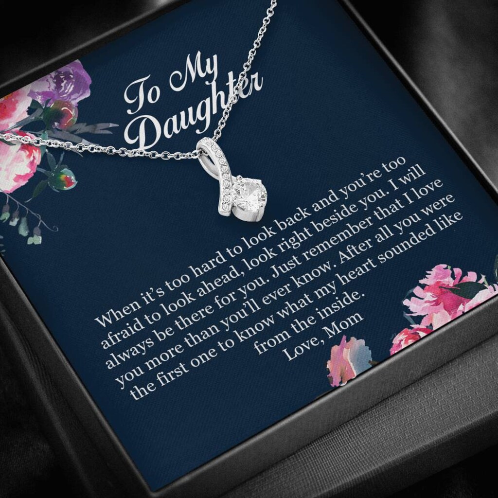 PLITI Collana Con Ciondolo A Cuore Inciso 'To My Daughter' – Regalo Per Figlia In Acciaio Inox