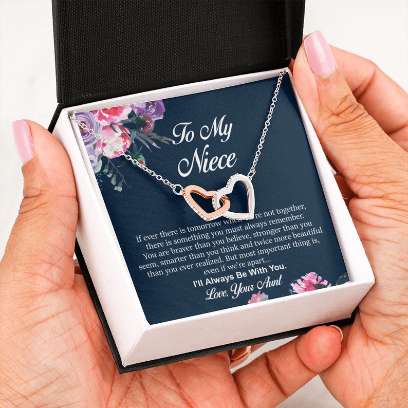 To My Niece Joined Hearts Necklace Niece Birthday Gift Gift Etsy to-my-niece-joined-hearts-necklace-niece-birthday-gift-gift-etsy