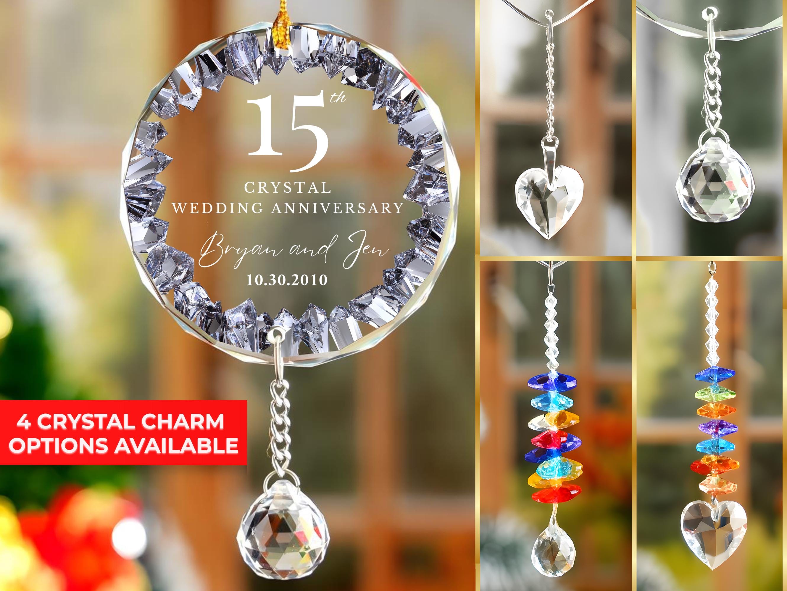 Personalized 15th Anniversary Ornament, 15 Years Married Gift, Fifteen ...