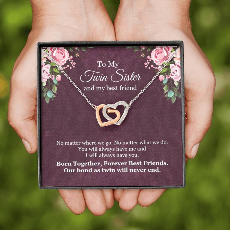 My Twin Necklace Twin Sister Gift Gift for Twin Sister - Etsy UK