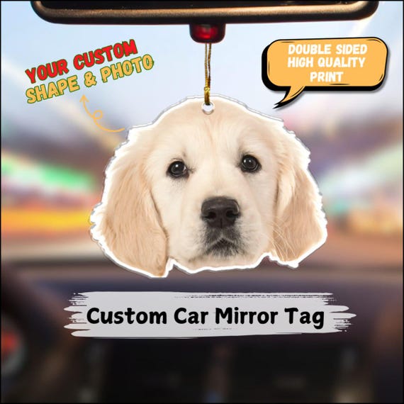 Custom Pet Car Charm Charm Necklace Custom Paw Necklace Custom Pet Photo Car Charm – Personalized  Memorial Rearview Mirror