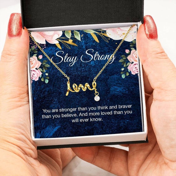 Necklace Gift For Girlfriend Gift For Wife Perfect Gift Necklace You Are Strong Brave Necklace
