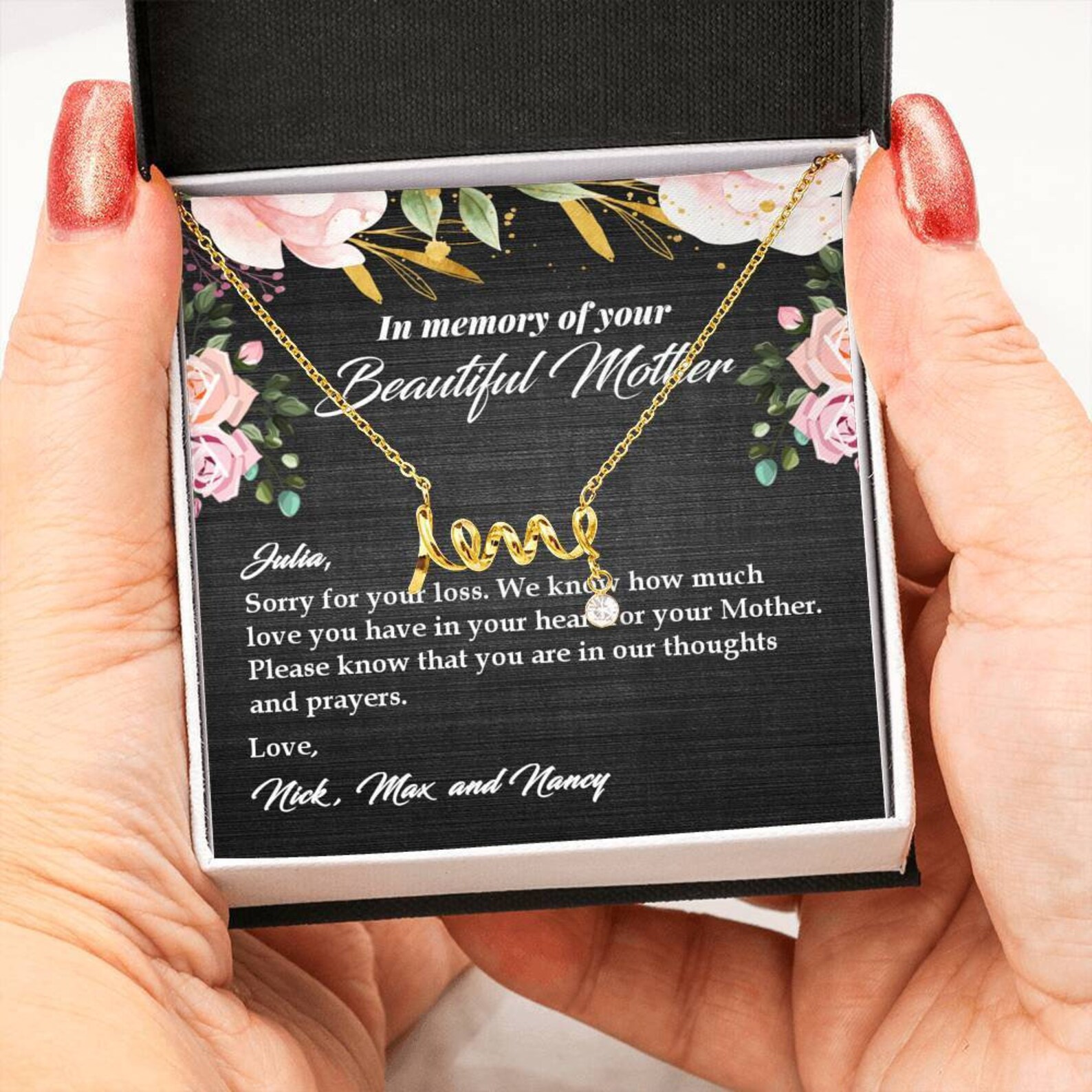 Bereavement Keepsake Loss of Mom Gift In Memory of Mom Etsy