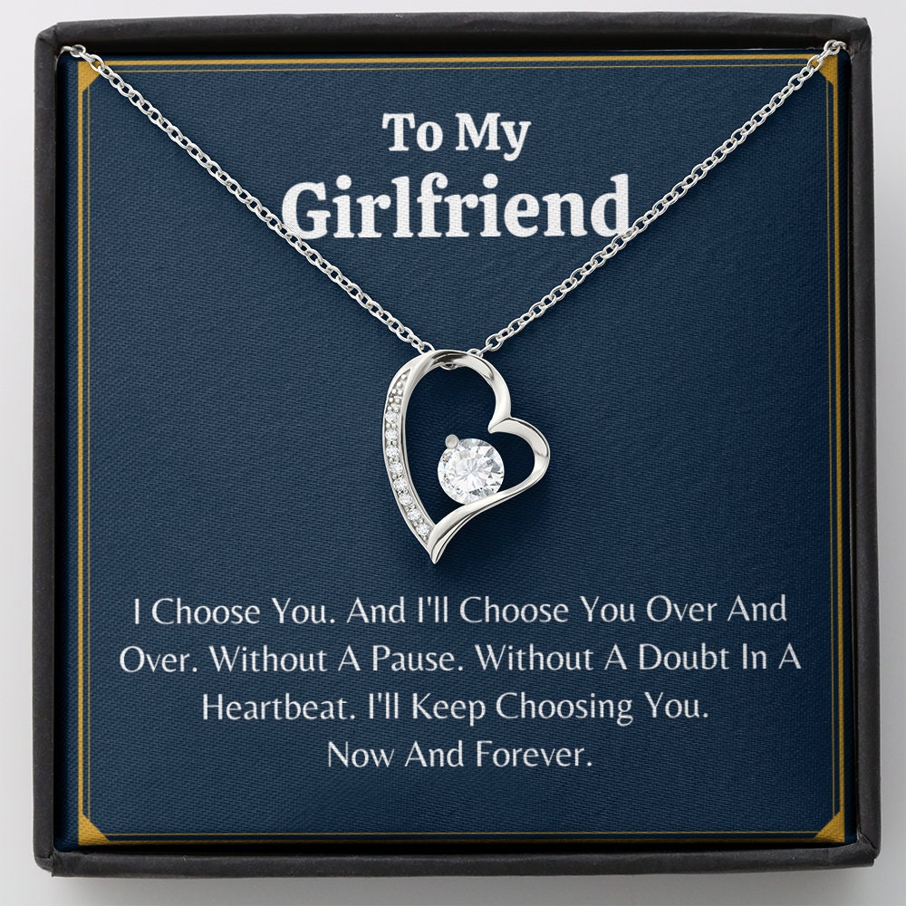 To My Girlfriend Necklace Girlfriend Birthday Gift Girlfriend