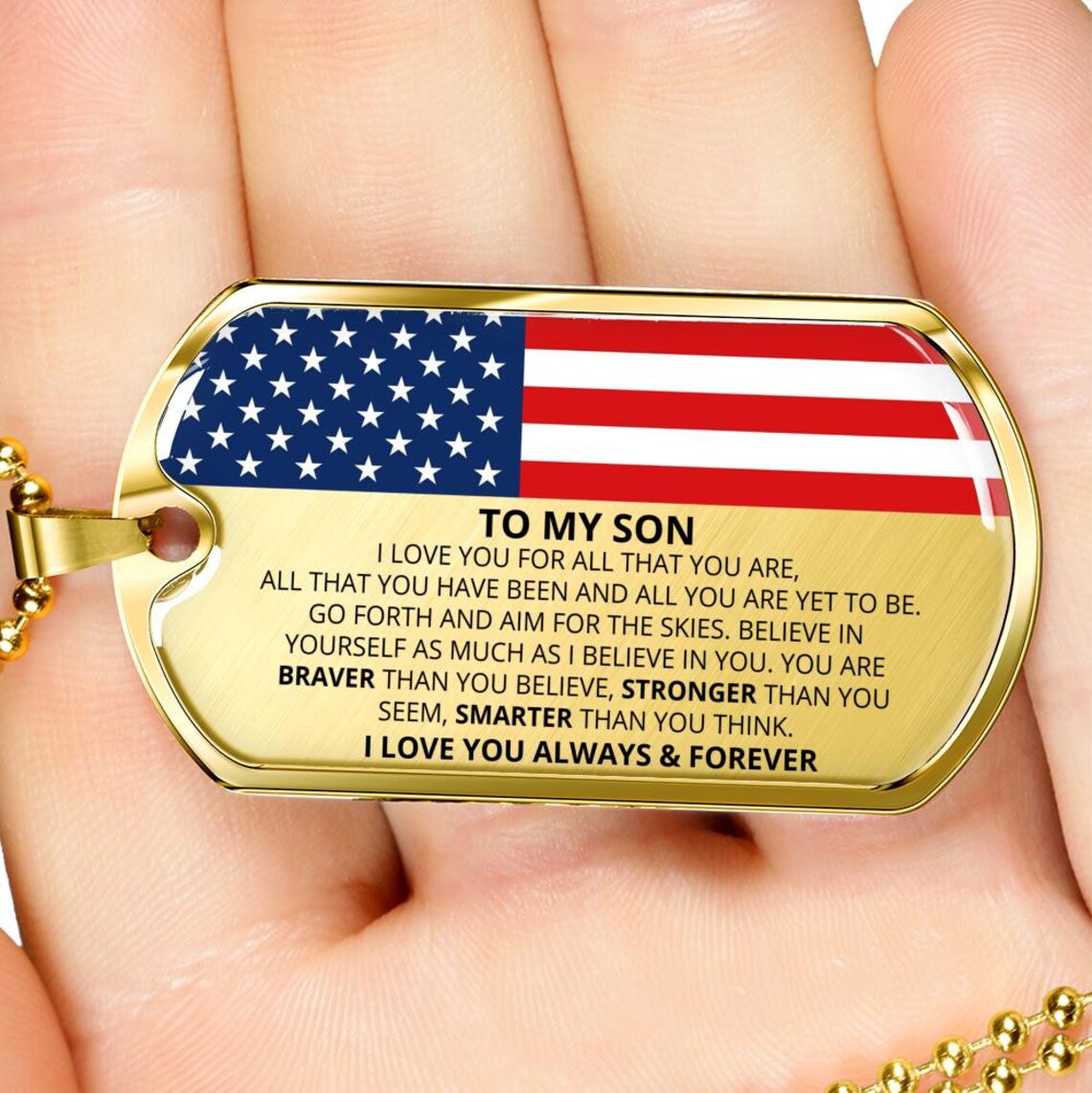 To My Son Gift Sons Gift From Dad Mom Military Engraved Etsy