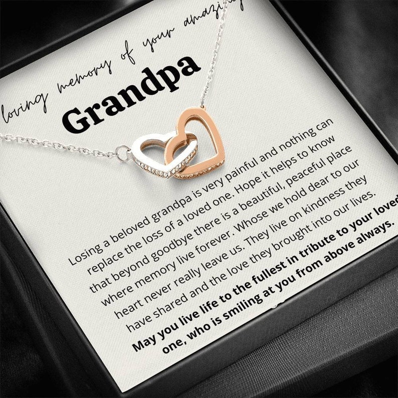 Loss of Grandfather Grandpa Sympathy Gift Condolence Jewelry In Memory of Grandpa Grandpa Memorial Gift Sorry for Your Loss Necklace