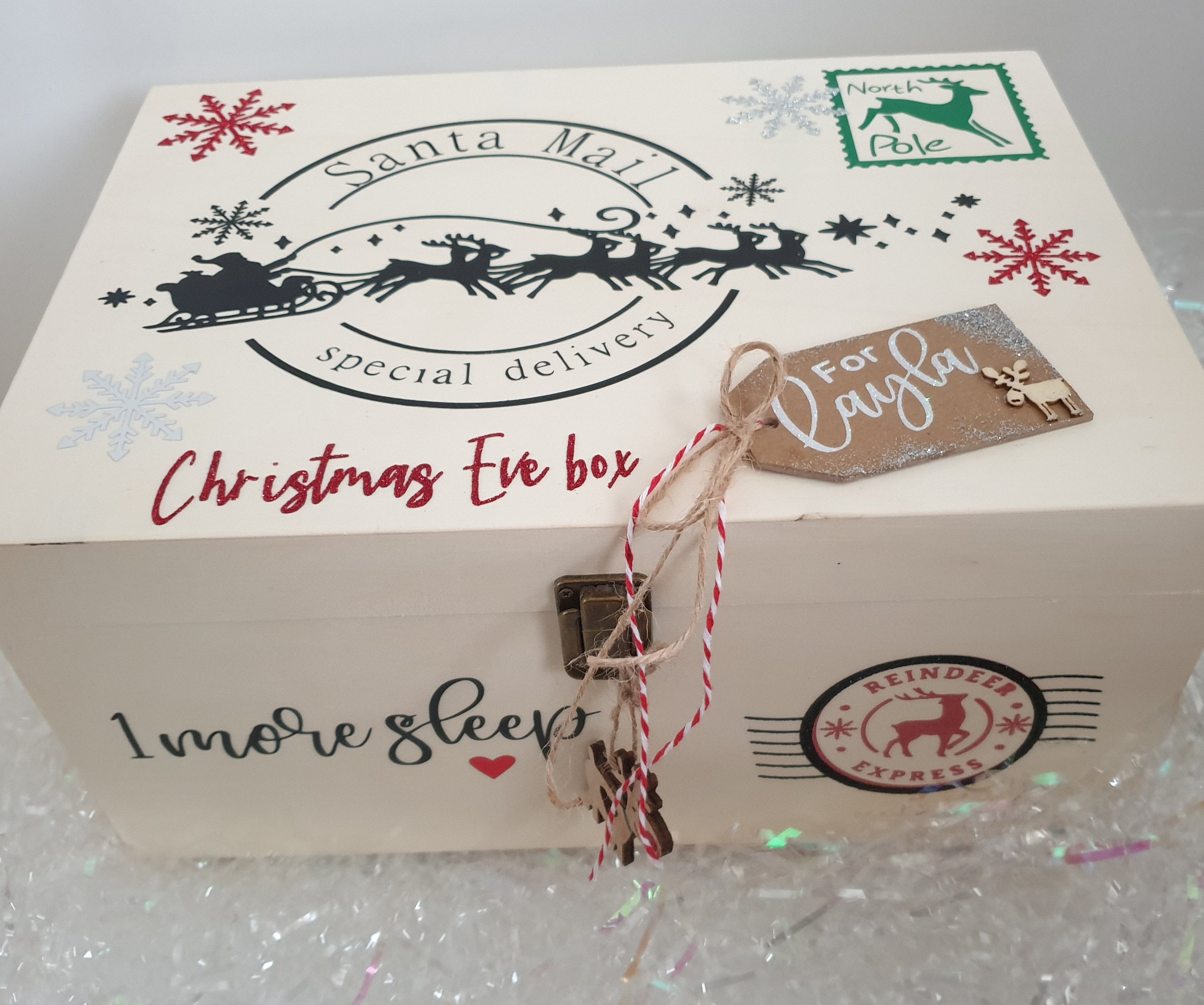 Personalised Wooden Christmas Eve Box Keepsake Christmas Box Etsy