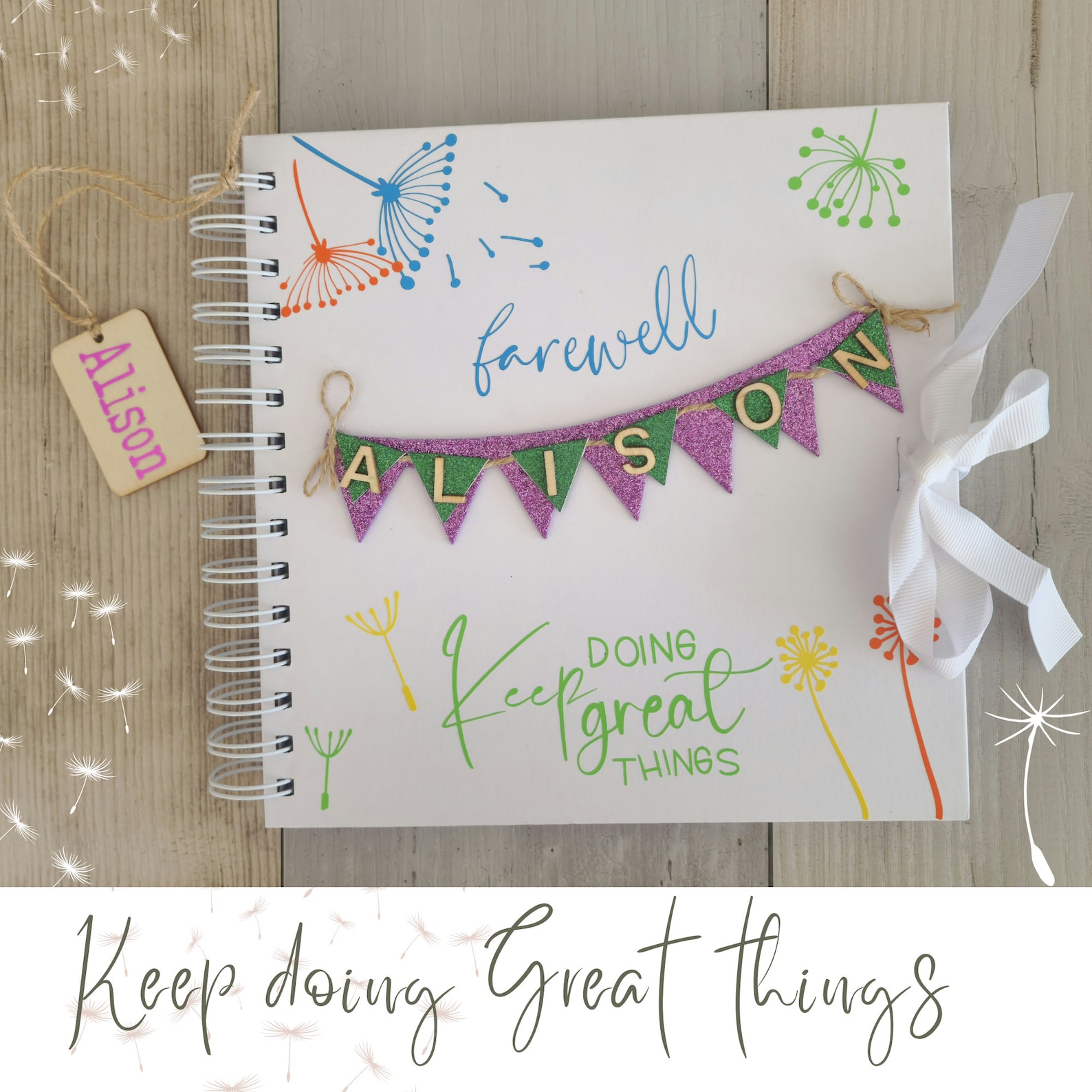 Personalised Farewell Scrapbook Guest Book Keepsake Memory Etsy UK