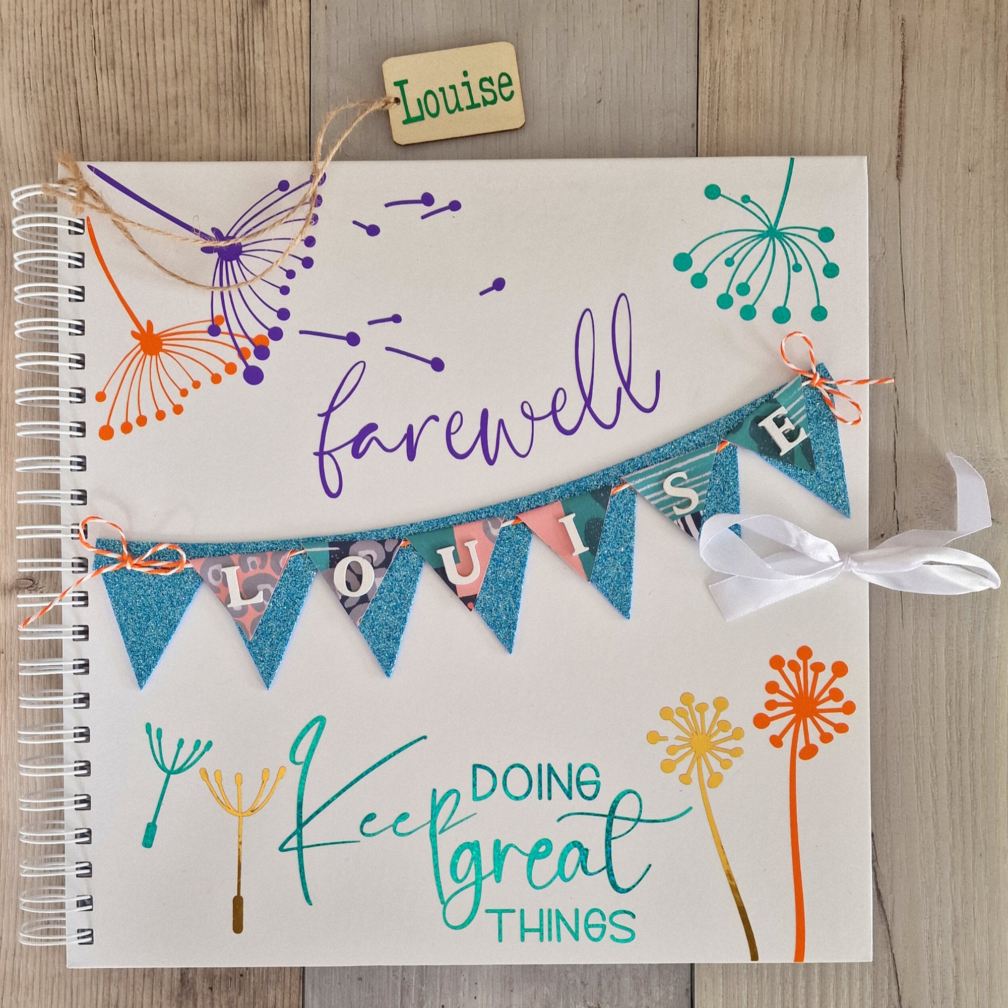 Personalised Farewell Scrapbook Guest Book Keepsake Memory Etsy UK