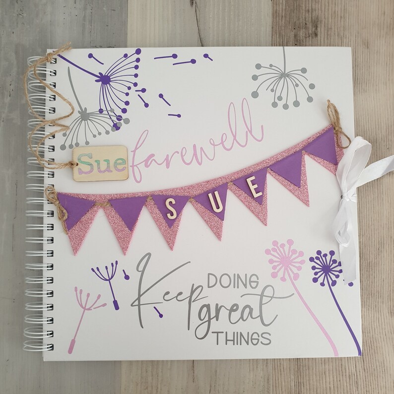Personalised Farewell Scrapbook Guest Book Keepsake Memory Etsy UK