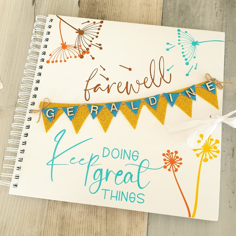 Personalised Farewell Scrapbook Guest Book Keepsake Memory Etsy UK