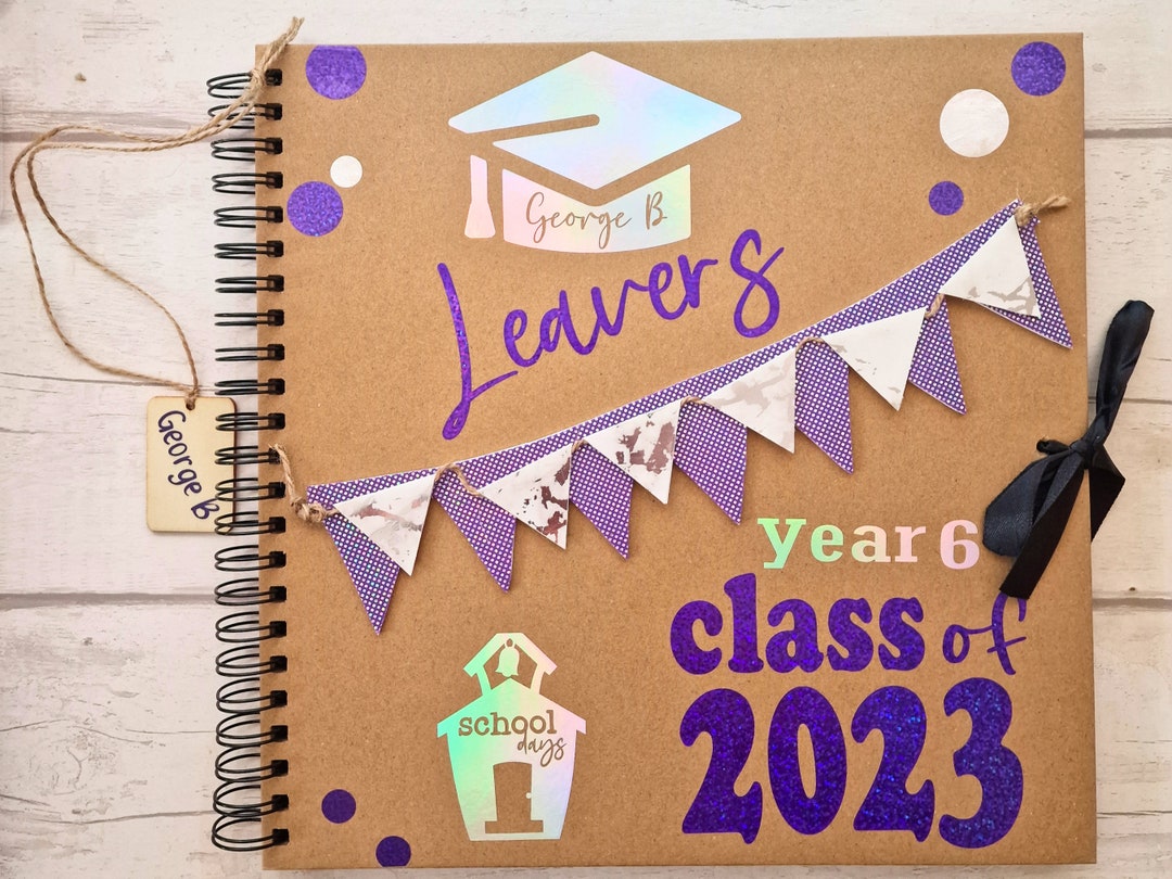 Personalised School Leavers Scrapbook, Class of 2023 Leavers Book