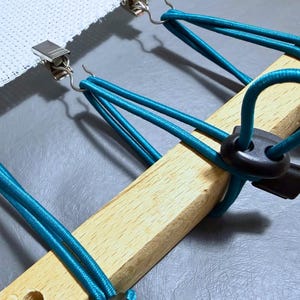 Side Tensioners for Cross Stitch Frames – Adjustable Fabric clips for Perfect Tension scroll side embroidery tensioners - Midnight Sky