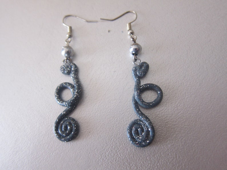 Lovely grey earrings