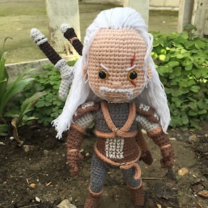 The Witcher Crochet Handicraft Doll, Witcher Inspired Home Decor, Witcher Plushie The Witcher Art, Witcher Geek Gifts, Crochet Witcher Doll