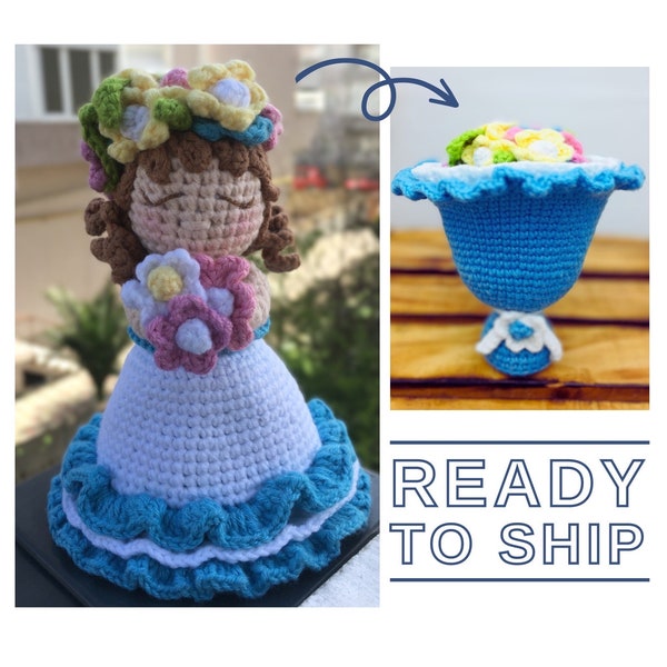 Crochet Bouquet Princess Reversible Doll, Creative Proposal Ideas, Flower Princess Knit Doll, Fall Wedding Decor, Bridesmaid Proposal Gifts