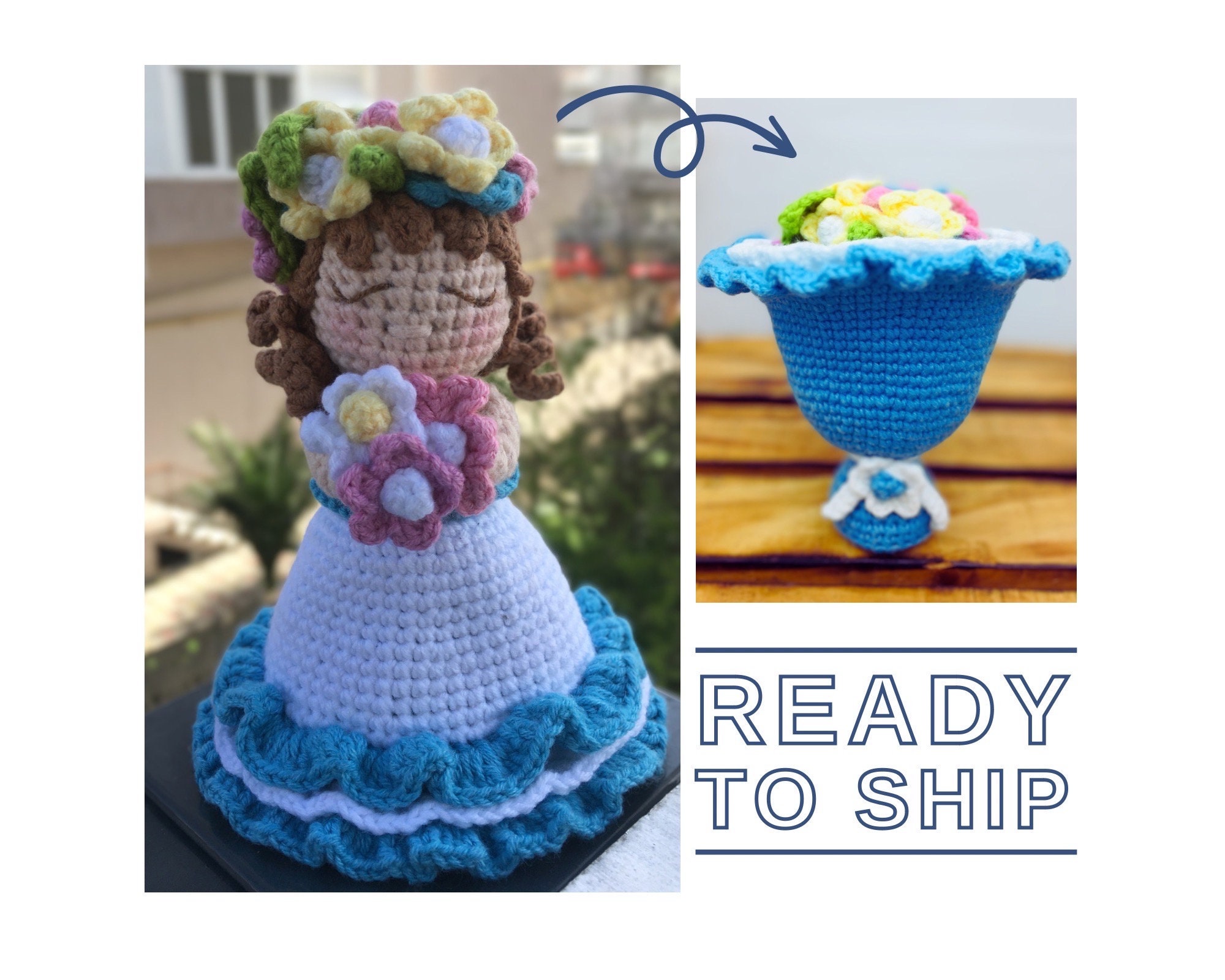 Reversible Doll into bouquet of flowers Crochet Pattern – Monacrochet